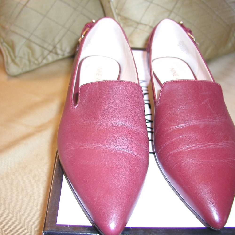 Nine West - Andsey Red Leather Loafers